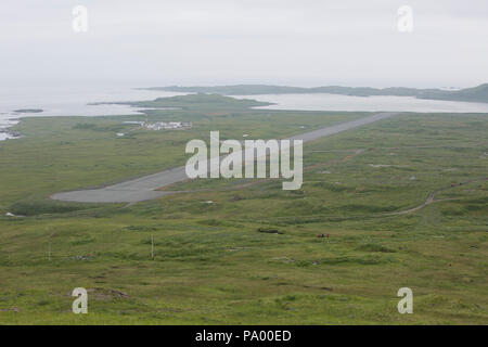 Flughafen Landebahn, Attu, Aleuten, Alaska Stockfoto