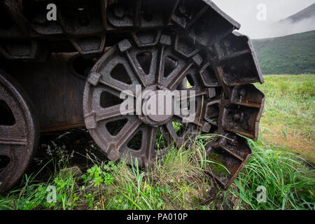 Verlassene russische Panzer in der kamtschatka Wildnis Stockfoto