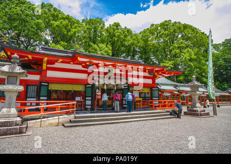 Kumano Kodo Pilgerweg. Kumano Hatayama Taisha. Grand Schrein an der Mündung des Kumano-gawa River. Shingu. Präfektur Wakayama. Japan Stockfoto