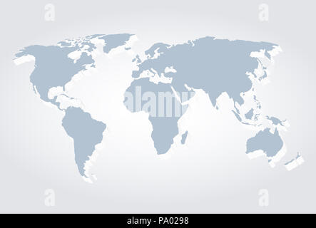 World Map 3d, Vector Illustration Stockfoto
