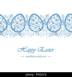Ostern Hintergrund mit Eiern, nahtlose Muster Stockfoto