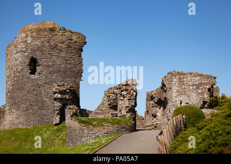 Aberystwyth Castle, Aberystwyth, Ceredigion, Wales, UK, ca. 1271 AD, von Edward 1 von England bestellt Stockfoto