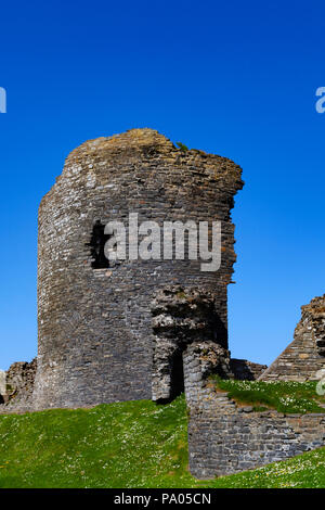 Aberystwyth Castle, Aberystwyth, Ceredigion, Wales, UK, ca. 1271 AD, von Edward 1 von England bestellt Stockfoto