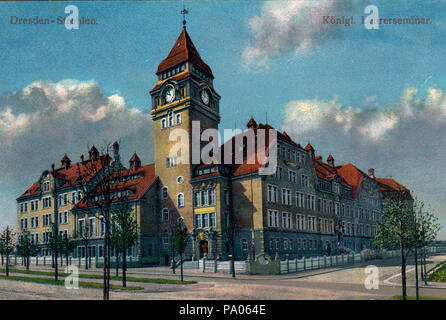 592 Dresden, TU - Berndorf bin Weberplatz-Ak 1910 Stockfoto