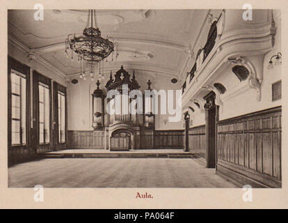 592 Dresden, TU - Berndorf bin Weberplatz-Aula mit Orgel 1910 Stockfoto