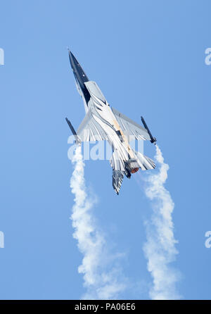 Belgische F-16 an RAF Fairford RIAT 2018, Gloucestershire, Vereinigtes Königreich Stockfoto