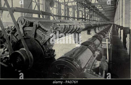 602 EB 1911 Cotton-spinning Maschinen - Abb. 11. Karden Zimmer Stockfoto