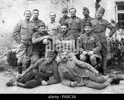 653 Erster Weltkrieg, Tableau, Männer, einheitliche, Hof, Medaille Fortepan 22700 Stockfoto