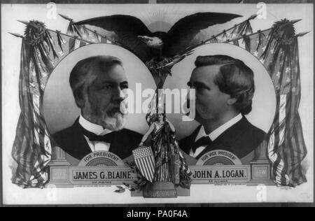 661 für Präsidenten, James G. Blaine von Maine. Für Vizepräsidenten, John A. Logan von Illinois LCCN 2003653319 Stockfoto