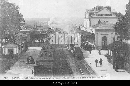 689 Bahnhof Gare de Fontainebleau - Avon-Carte-postale-1 Stockfoto