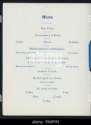 611 achte jährliche Abendessen (von) alte Hütte Nr. 724F. &Amp; Uhr (at) FIFTH AVENUE HOTEL (NY) (HOTEL gehalten ;) (NYPL Hades -275591-4000012463) Stockfoto