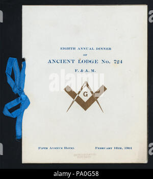 611 achte jährliche Abendessen (von) alte Hütte Nr. 724F. &Amp; Uhr (at) FIFTH AVENUE HOTEL (NY) (HOTEL gehalten ;) (NYPL Hades -275591-476690) Stockfoto