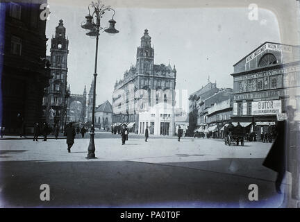 643 Ferenciek tere (Kígyó tér), Klotild paloták, háttérben az Erzsébet híd. 95209 Fortepan Stockfoto