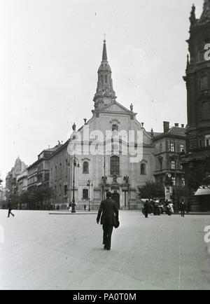 643 Ferenciek tere (Kígyó tér), szemben ein belvárosi Konferenzen Templom. 86051 Fortepan Stockfoto