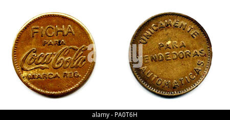 645 Ficha para máquina expendedora de Coca Cola Stockfoto