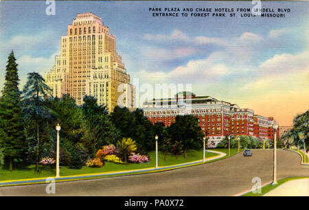 662 Forest Park Eingang, Park Plaza, Chase Hotel, Lindell Boulevard (NBY) 435202 Stockfoto