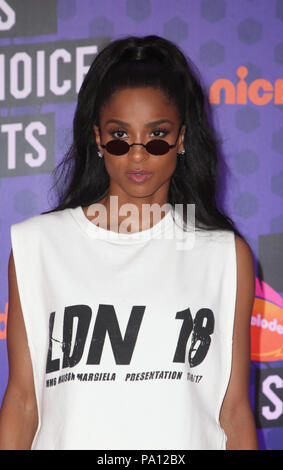 Santa Monica, Ca. 19. Juli 2018. Ciara bei Nickelodeon 2018 KidsÕ Wahl Sport Auszeichnungen bei Barker Hangar in Santa Monica, Kalifornien am 19. Juli 2018. Credit: Faye Sadou/Medien Punch/Alamy leben Nachrichten Stockfoto