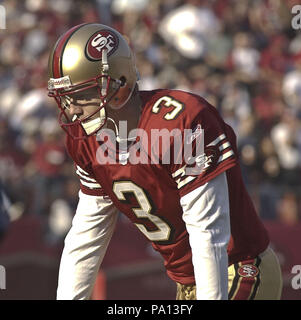 San Francisco, Kalifornien, USA. 1. Dez, 2002. San Francisco 49ers Kicker Jeff Chandler (3) am Sonntag, 1. Dezember 2002, in San Francisco, Kalifornien. Die 49ers besiegten die Seahawks 31-24. Credit: Al Golub/ZUMA Draht/Alamy leben Nachrichten Stockfoto