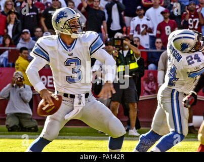 San Francisco, Kalifornien, USA. 5. Okt 2003. Detroit Lions Quarterback Joey Harrington (3) am Sonntag, 5. Oktober 2003 in San Francisco, Kalifornien. Die 49ers besiegten die Löwen 24-17. Credit: Al Golub/ZUMA Draht/Alamy leben Nachrichten Stockfoto