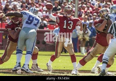 San Francisco, Kalifornien, USA. 25 Sep, 2005. San Francisco 49ers Quarterback Tim Rattay (13) am Sonntag, 25. September 2005 in San Francisco, Kalifornien. Die Cowboys besiegten die 49ers 34-31. Credit: Al Golub/ZUMA Draht/Alamy leben Nachrichten Stockfoto