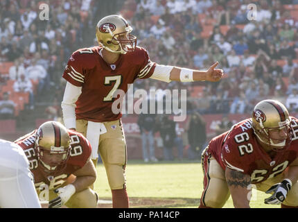 San Francisco, Kalifornien, USA. 20 Nov, 2005. San Francisco 49ers quarterback Ken Dorsey (7) am Sonntag, 20. November 2005 in San Francisco, Kalifornien. Die Seahawks besiegten die 49ers 27-25. Credit: Al Golub/ZUMA Draht/Alamy leben Nachrichten Stockfoto