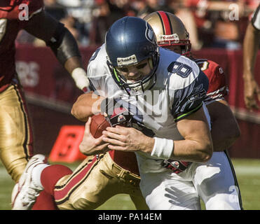 San Francisco, Kalifornien, USA. 20 Nov, 2005. Seattle Seahawks Quarterback Matt Hasselbeck (8) am Sonntag, 20. November 2005 in San Francisco, Kalifornien. Die Seahawks besiegten die 49ers 27-25. Credit: Al Golub/ZUMA Draht/Alamy leben Nachrichten Stockfoto