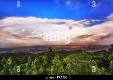 Taiyuan, Taiyuan, China. 20. Juli 2018. Taiyuan, China - Landschaft von Gengyang ökologischer Garten in Taiyuan, Provinz Shanxi im Norden Chinas. Credit: SIPA Asien/ZUMA Draht/Alamy leben Nachrichten Stockfoto