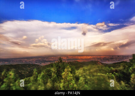 Taiyuan, Taiyuan, China. 20. Juli 2018. Taiyuan, China - Landschaft von Gengyang ökologischer Garten in Taiyuan, Provinz Shanxi im Norden Chinas. Credit: SIPA Asien/ZUMA Draht/Alamy leben Nachrichten Stockfoto