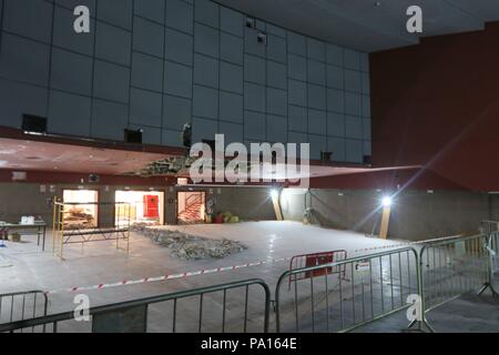 Malaga, Spanien. 19. Juli 2018. Antonio Banderas mit Caixabank in seinem Soho theater Projekt in Málaga Málaga, Spanien Quelle: CORDON PRESSE/Alamy leben Nachrichten Stockfoto