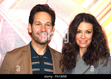 Rom, Italien, 19. Juli 2018 - Hotel de Russie - Photocall film Präsentation ANT-MAN UND DIE WESPE Paul Rudd und Evangeline Lilly Credit: Giuseppe Andidero/Alamy leben Nachrichten Stockfoto