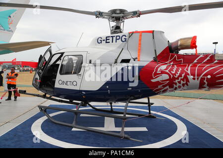 Farnborough, Großbritannien. Juli 2018 20. Das Flugzeug Hersteller und Zulieferer ihre neuesten Technologien an den Ständen. Quelle: Uwe Deffner/Alamy leben Nachrichten Stockfoto