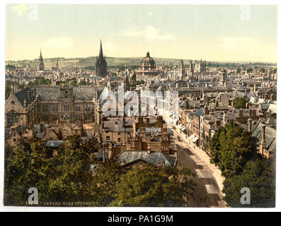 698 Allgemeine Ansicht und High Street, Oxford, England - LCCN 2002708025 Stockfoto