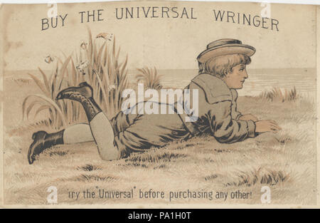 . Englisch: Persistente URL: Digital.lib.muohio.edu/u?/tradecards,1523 betrifft (TGM): Kinder; Wiesen; Waschmaschine; Hauseinrichtungsgegenstände speichert; Geräte; Maschinenbau; Stichworte: Die universelle Wringer. ca. 1900 702 Geo. H. Wilkinson und Co. (3092805485) Stockfoto