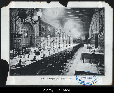 533 DINER (Besitz) GRAND HOTEL DE MADRID (at) "SALLE A Manger, GRAND HOTEL, MADRID, Spanien " (HOTEL ;) (NYPL Hades -276051-471115) Stockfoto