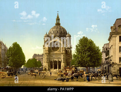 . St. Augustine Church, Paris, Frankreich (Église Saint-Augustin de Paris). 1 fotomechanischen drucken: photochrom, Farbe. Zwischen 1890 und 1900 610 Eglise Saint-Augustin, Paris, Frankreich, 1890 Stockfoto