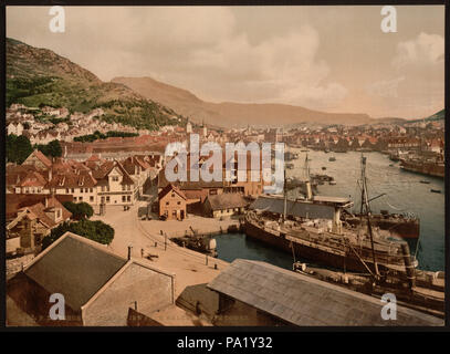 698 Allgemeine Ansicht von Walkendorff's Tower, Bergen, Norwegen - LCCN 2001699454 Stockfoto