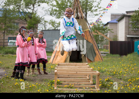 Arktis Spiele, Okhotsk Stadt, Russland Stockfoto