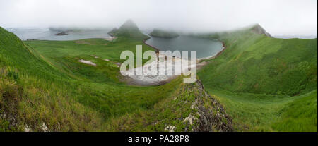 Yankicha Island Caldera, Kuril Inseln Stockfoto