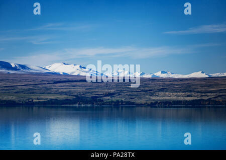 Herbst in Lake Pukaki, Südinsel, Neuseeland Landschaft Stockfoto