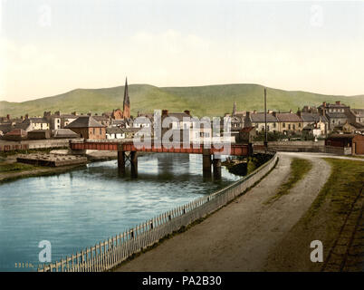 . Anzeigen von Girvan, Schottland, von der Neuen Straße. 1 fotomechanischen drucken: photochrom, Farbe. Zwischen 1890 und 1900 712 Girvan, Schottland, 1890 s Stockfoto