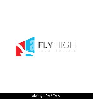 Hohe finanzielle Investitionen Vektor Symbol Grafik Logo Design Template Fliegen Stock Vektor