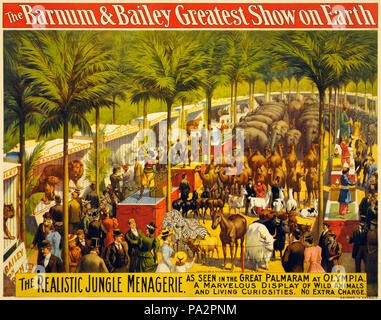 655 Flickr - … trialsanderrors - Die realistische Dschungel Menagerie, circus Poster für Barnum^ Bailey, 1897 Stockfoto