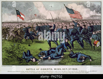 188 Schlacht von Korinth, und Currier Ives Stockfoto