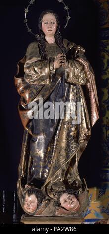 VIRGEN INMACULADA - 1636. Autor: PIMENTEL JACINTO. Lage: IGLESIA DE SAN LORENZO, Sevilla, Sevilla, Spanien. Stockfoto