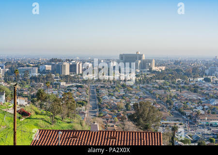 Los Angeles, Mar 29: Luftaufnahme der schönen Innenstadt und Gebäude am 29.März 2018 in Los Angeles, Kalifornien Stockfoto