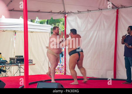 Los Angeles, APR 8: Sumo Performance Show auf der Apr 8, 2018 in Los Angeles, Kalifornien Stockfoto