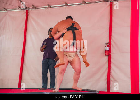 Los Angeles, APR 8: Sumo Performance Show auf der Apr 8, 2018 in Los Angeles, Kalifornien Stockfoto