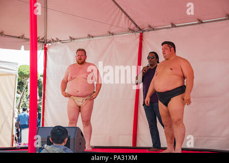 Los Angeles, APR 8: Sumo Performance Show auf der Apr 8, 2018 in Los Angeles, Kalifornien Stockfoto