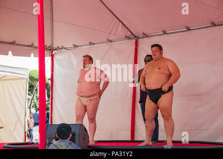 Los Angeles, APR 8: Sumo Performance Show auf der Apr 8, 2018 in Los Angeles, Kalifornien Stockfoto