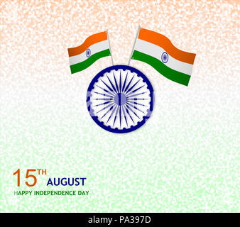 Happy Independence day Indien Postkarte Stockfoto